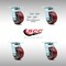 Service Caster 4 Inch SS Poly on Aluminum Swivel Caster Set with Roller Bearing and Swivel Lock SCC-SS30S420-PAR-BSL-4 - alternate 3
